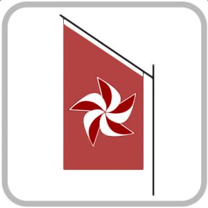 Торцевой флаг (Рекламный флаг)